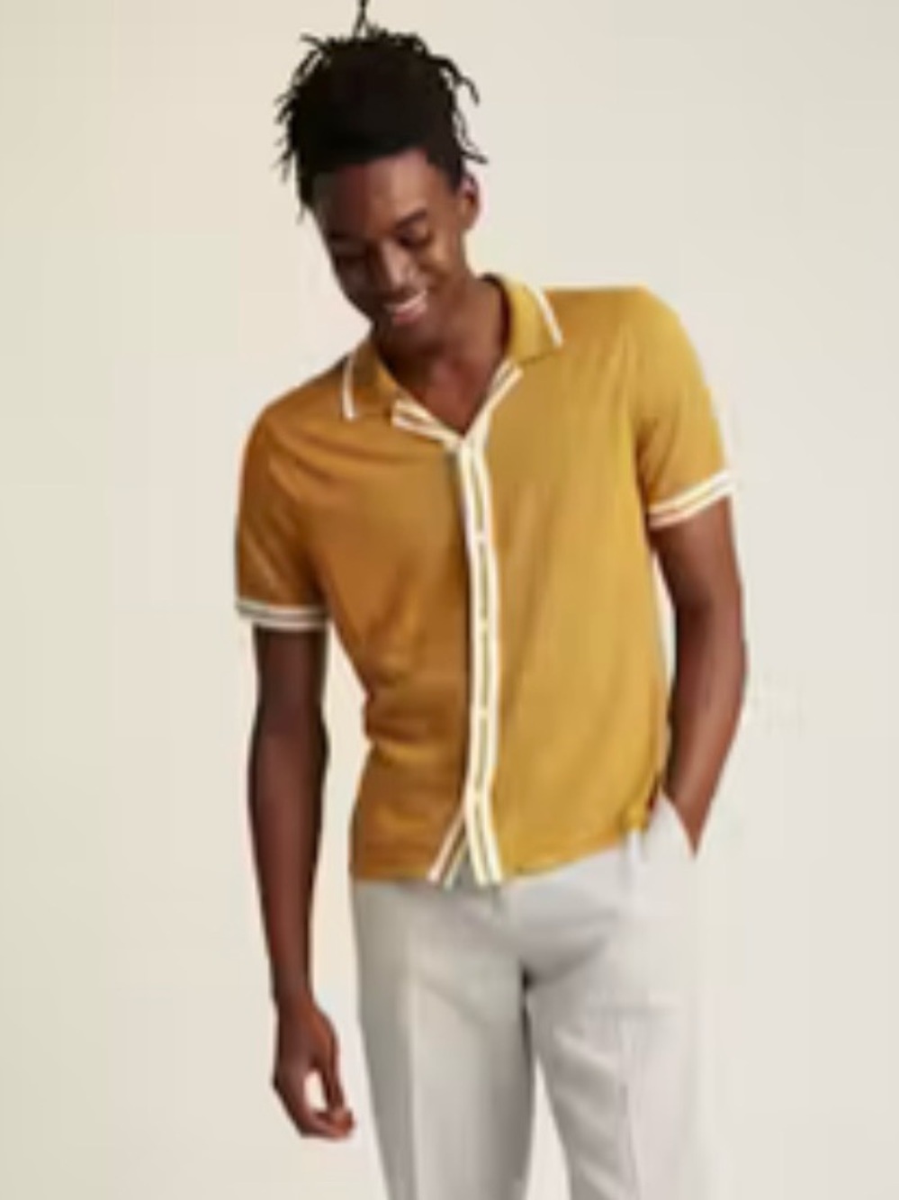Bonobos Hudson Cabana Sweater Polo

Superfine European Linen

Color: Gold Italia